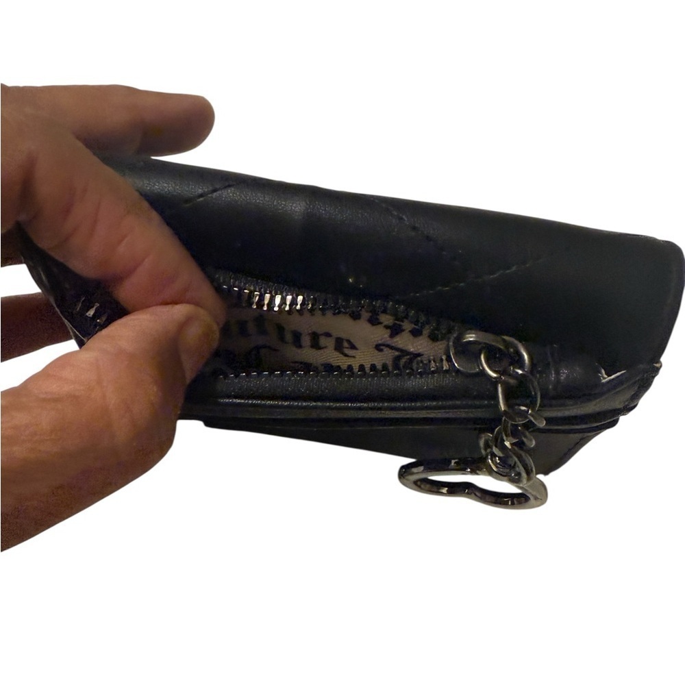 Juicy Couture Black Quilted Wallet in new condition comes with kay chain holder - Picture 11 of 13